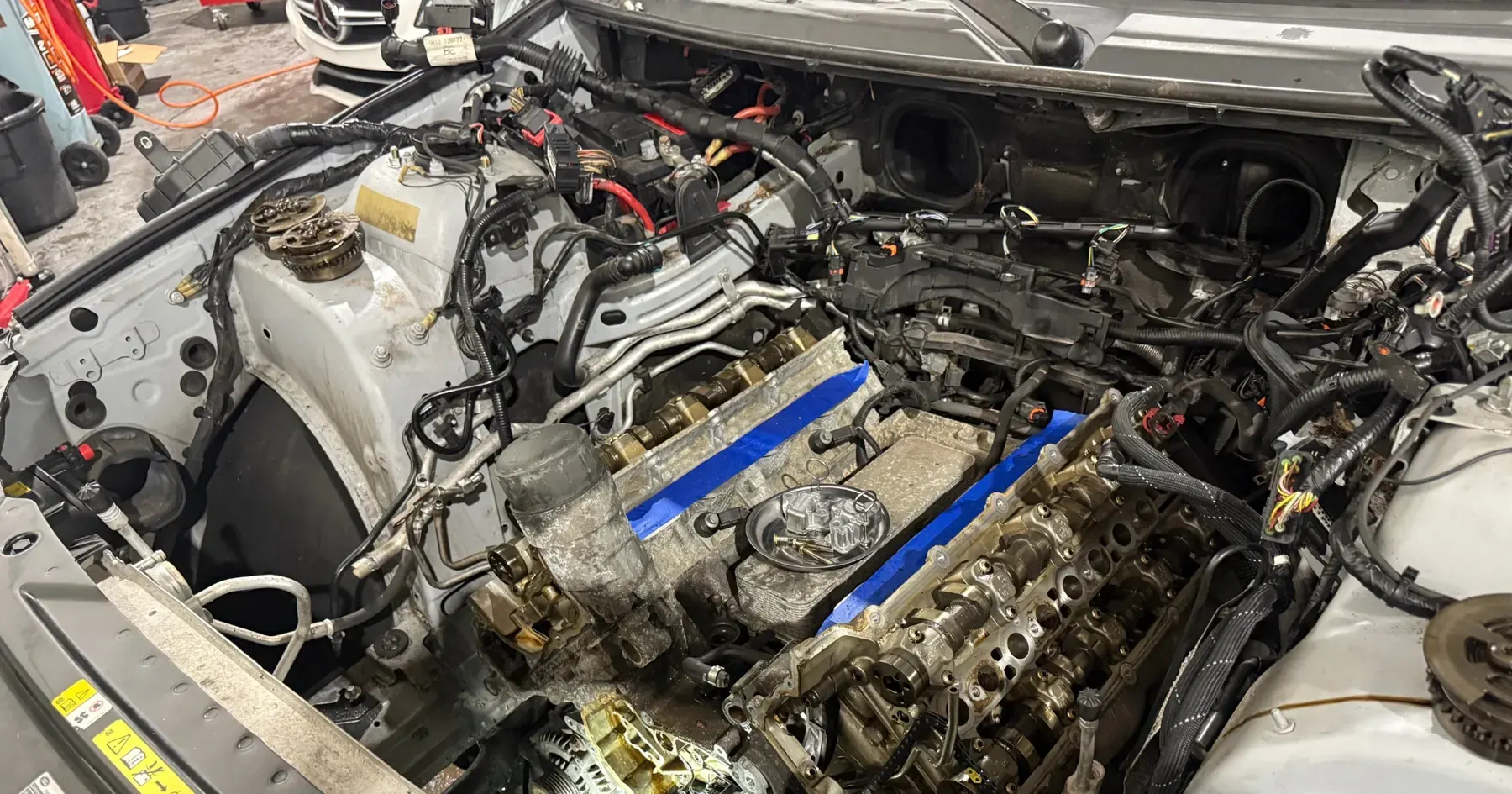 Major engine repair in progress